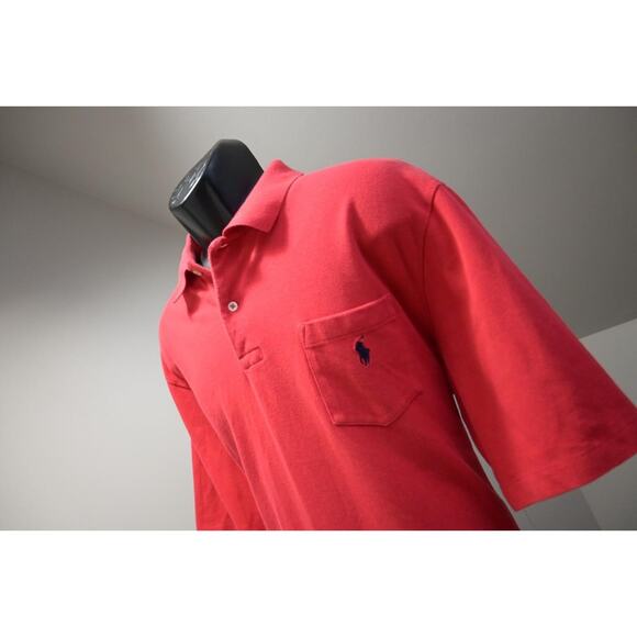 Polo Ralph Lauren Golf Polo Classic Fit Red Short Sleeve Mens Size Large TALL LT - Picture 1 of 8